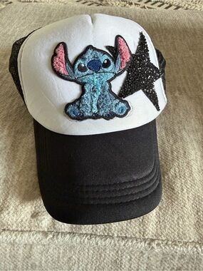 Stitch Patch Trucker Hat with Black Star